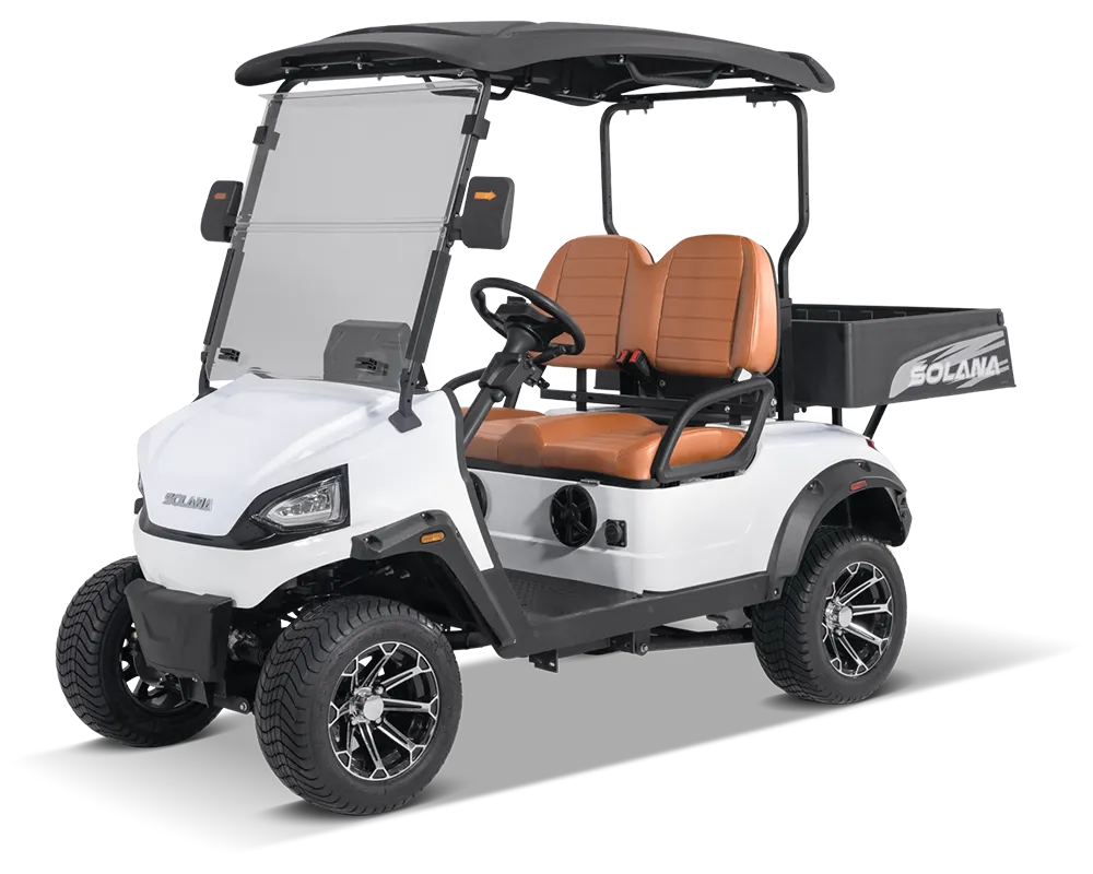 Blue colored golf cart